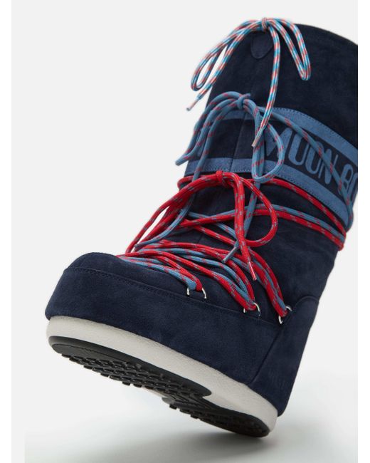 Moon Boot Icon Lace-Up Boots in Blue for Men | Lyst