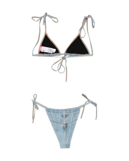 DIESEL White Jodie-Dnm Triangle Tie Bikini