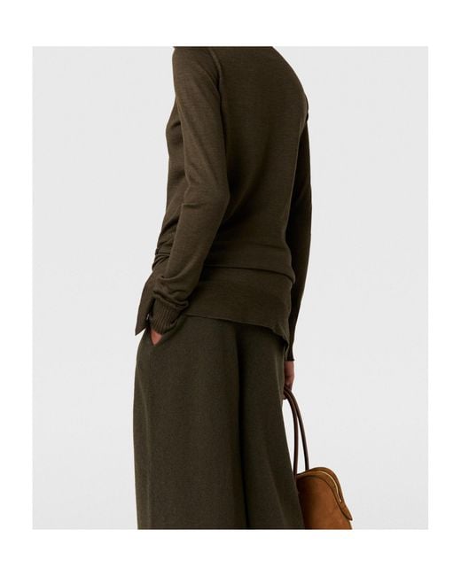 Stella McCartney Green Tie-Front Crewneck Jumper