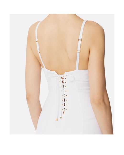 Elisabetta Franchi White Lightweight Crpe Dress