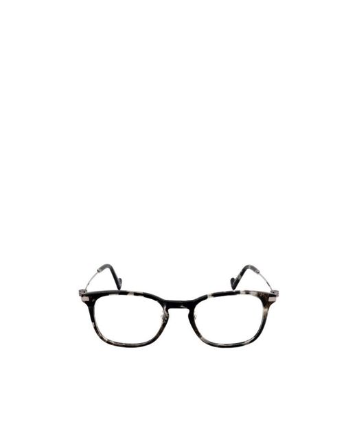 Moncler White Eyewear Rectangular Frame Glasses for men