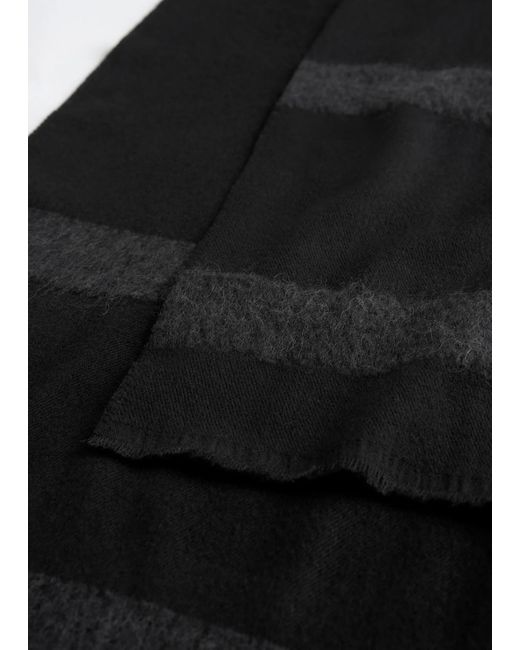 Totême  Black Totême Monogram Twill Scarf