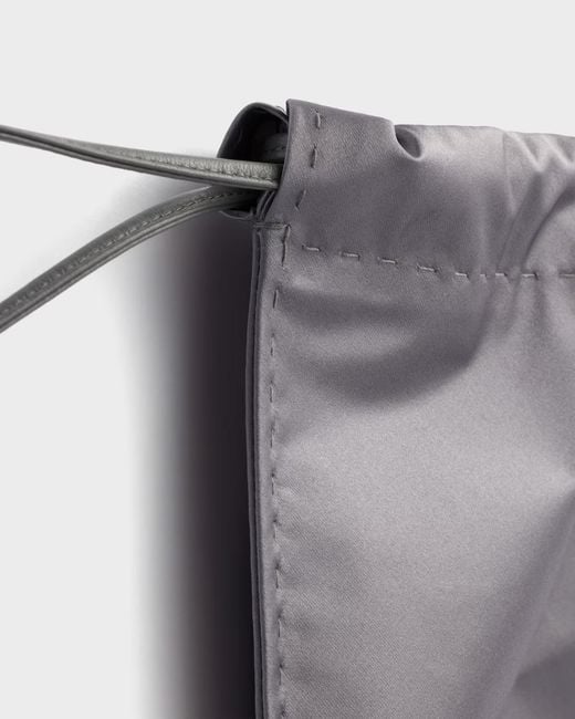 Prada Gray Drawstring Clutch