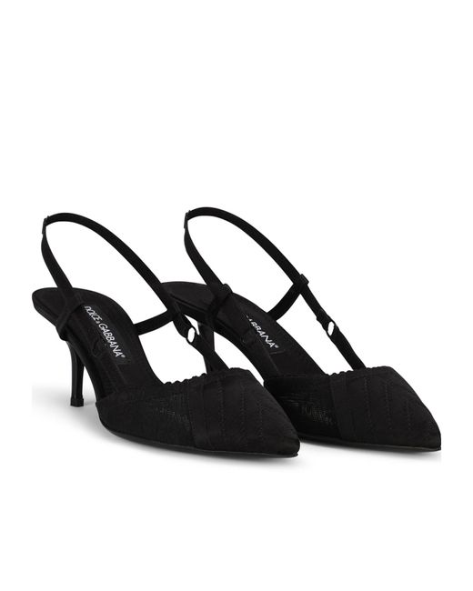 Dolce & Gabbana Black Pointed High Heel Sandals
