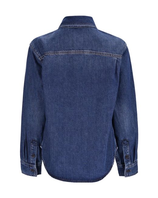 FRAME Blue Long Sleeve Shirt