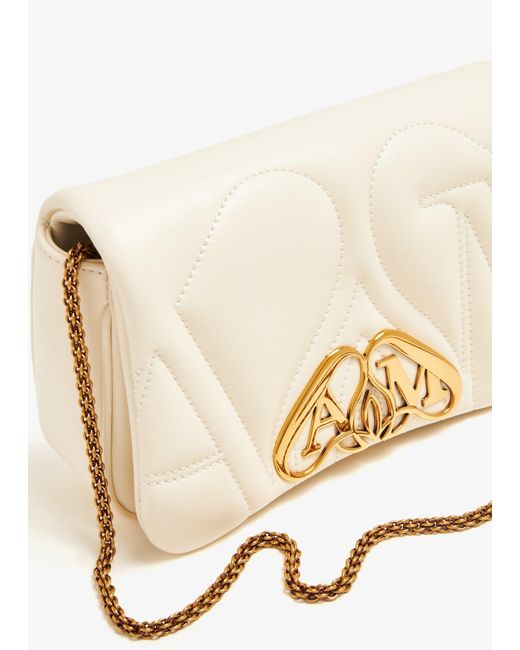 McQueen Natural The Seal Mini Crossbody Bag