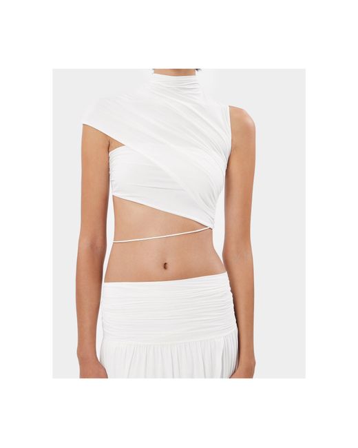 Amazuìn White Asymmetrical Top