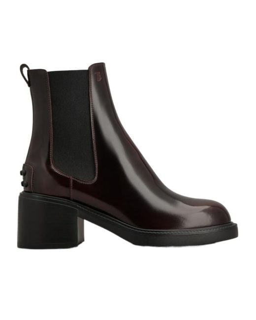 Tod's Black Block Heel Chelsea Boots