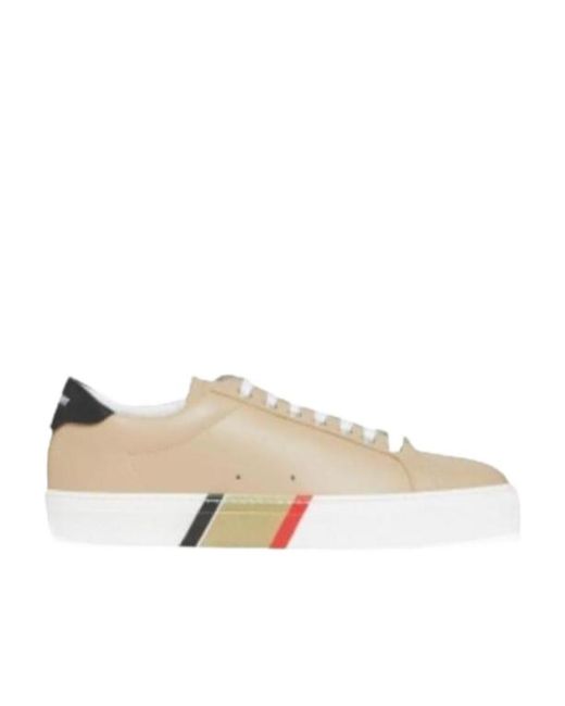 Burberry Natural Stripe-Detail Low-Top Sneakers for men