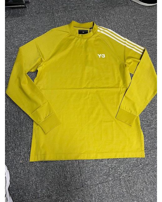 Y-3 Green Striped Long-Sleeved T-Shirt for men