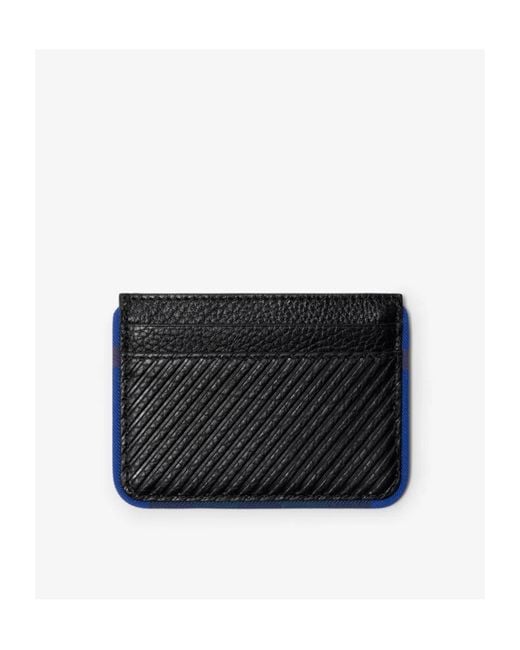 Burberry Black Heritage Equestrian Knight Motif Card Case for men