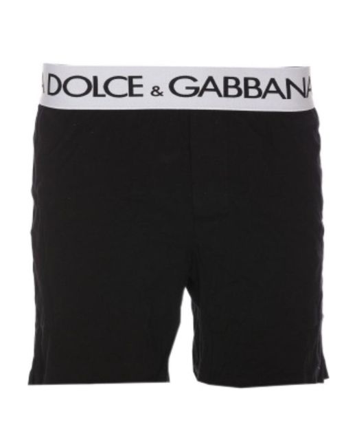 Dolce & Gabbana Black Logo Elastic Waist Jersey Boxers for men
