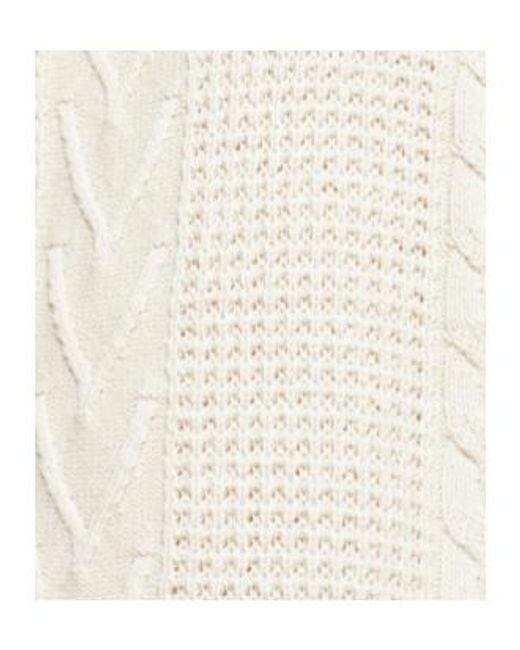 AllSaints White Tenter Cable-Knit Sweater