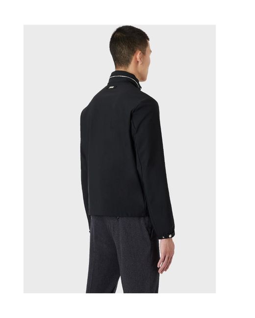 Emporio Armani Black Zipped Long-Sleeved Jacket for men