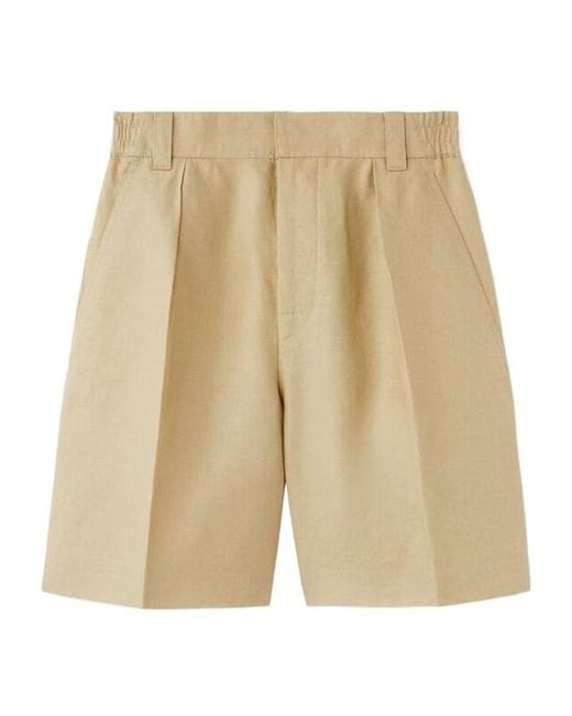 Loro Piana Natural Wide-Leg Shorts for men
