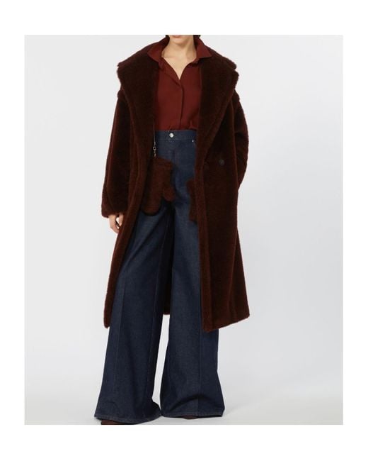 Max Mara Red Teddy Bear Icon Coat