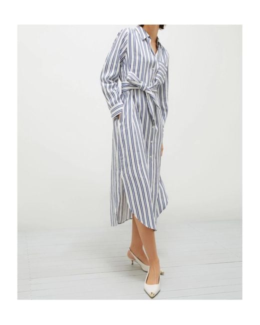 Marella Blue Striped Dress