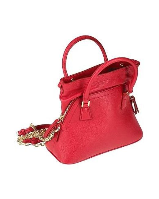 Maison Margiela Red Zipper Handbag