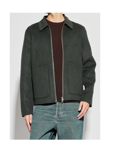 Samsøe & Samsøe Green Sapaulo Zip-Fastening Side-Pockets Jacket for men