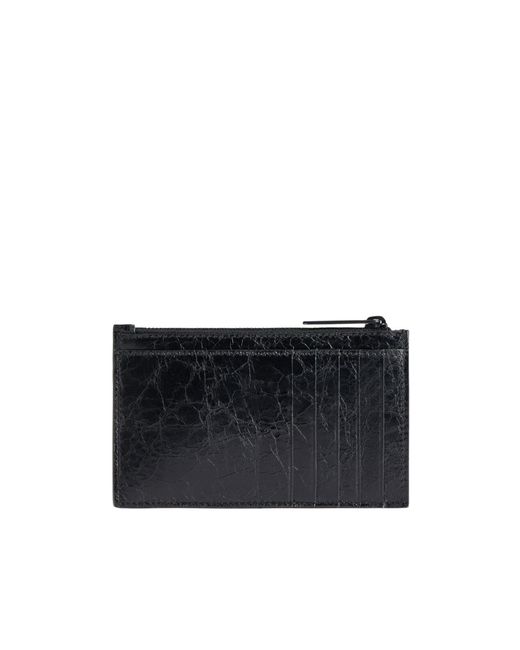 Balenciaga Black Monaco Zipped Long Card Holder for men