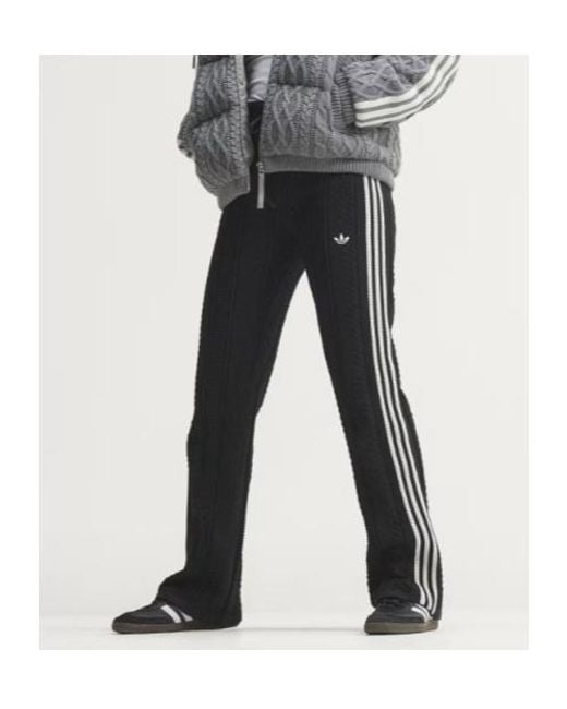 Adidas Originals Black Sst Wide Leg Trackpant
