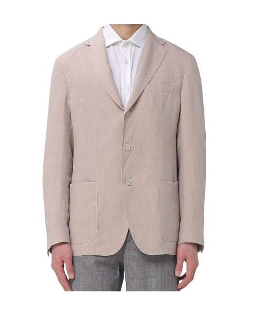 Eleventy Gray Single-Breasted Patch-Pocket Blazer for men