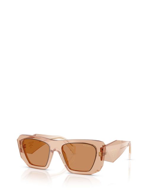 Prada Pink Eyewear Rectangular Frame Sunglasses