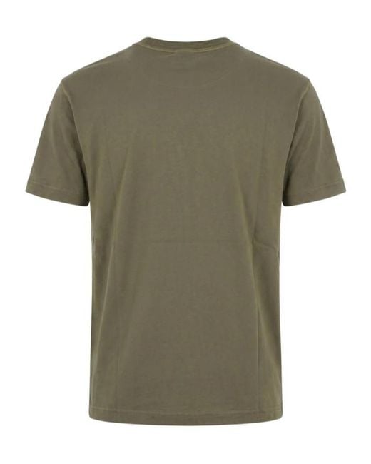 Stone Island Green Short-Sleeved T-Shirt for men