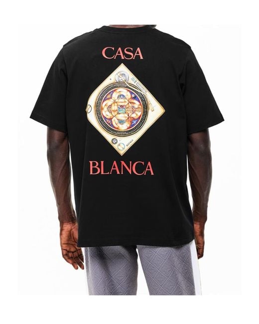 Casablanca Black Printed T-Shirt for men