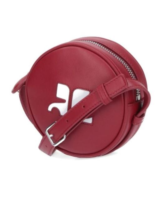 Courreges Pink Courrèges Reedition Circle Logo Detailed Crossbody Bag