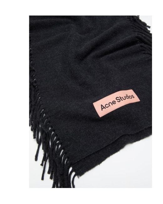 Acne Black Mlange Scarf for men