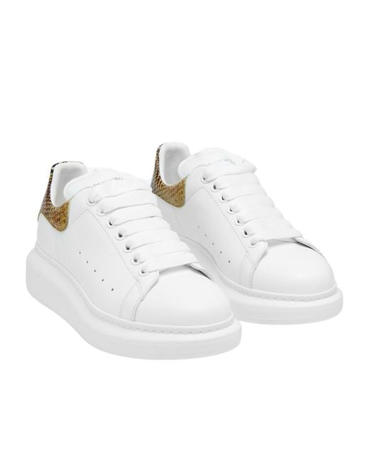 McQueen White Oversized Lace-Up Sneakers
