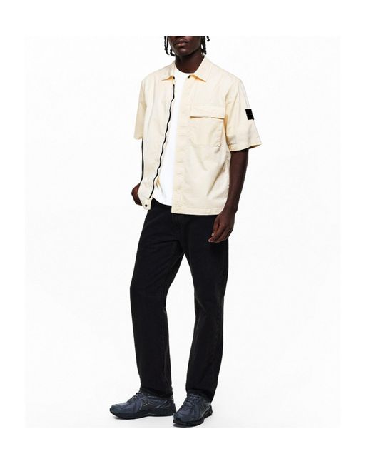 Stone Island White Casual Shirt Jacket for men
