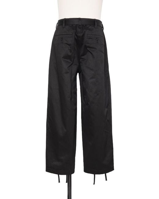 Sacai Black Cotton Chino Pants for men