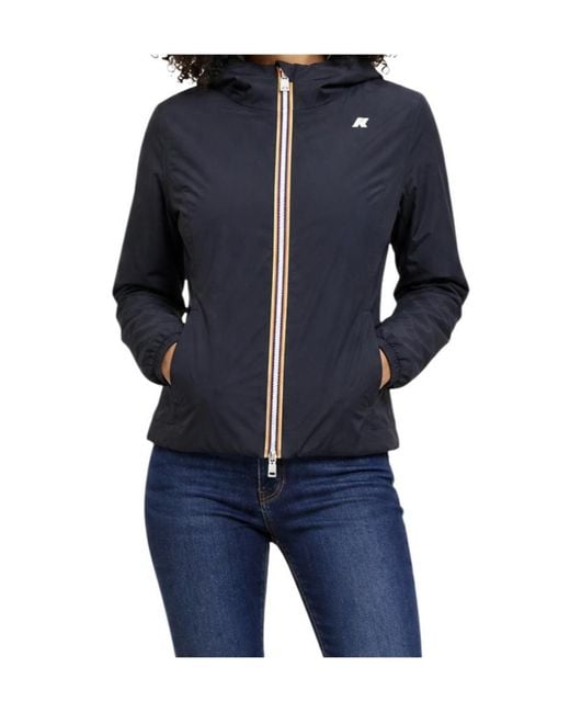 K-Way Blue Reversible Logo Jacket