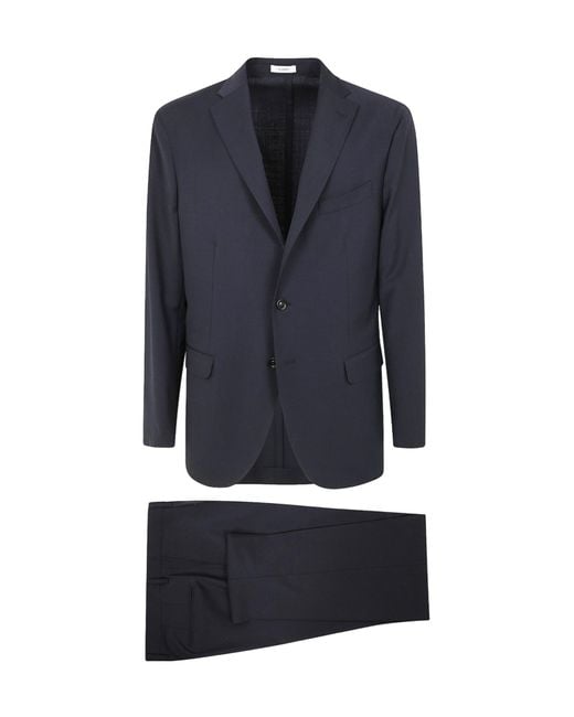 Boglioli Blue Single-Breasted Blazer for men