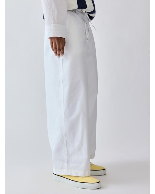 Jacquemus White Marin Wide-Leg Cropped Pants for men