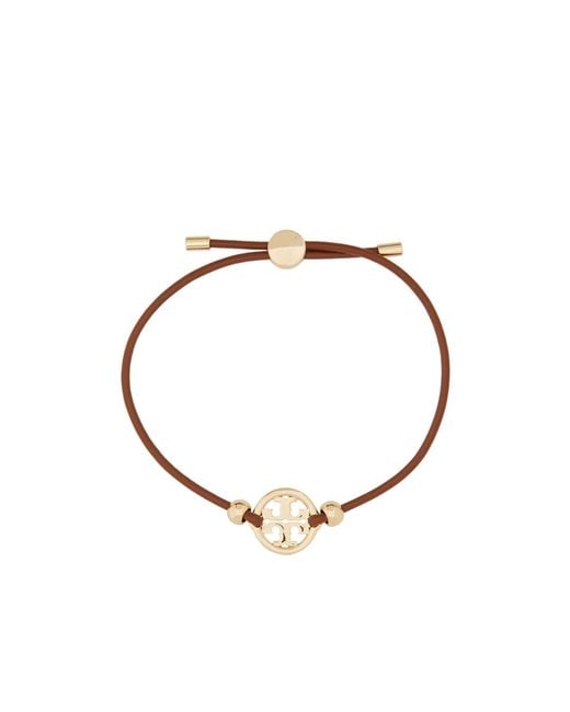 Tory Burch Metallic Miller Logo Plaque Slider Bracelet