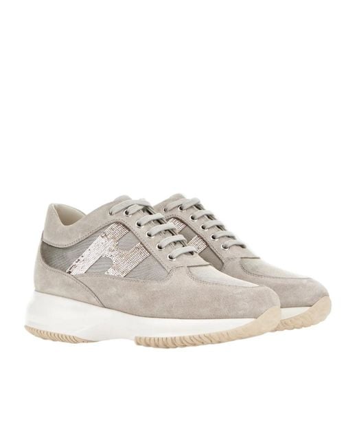 Hogan Gray Interactive Low-Top Sneakers