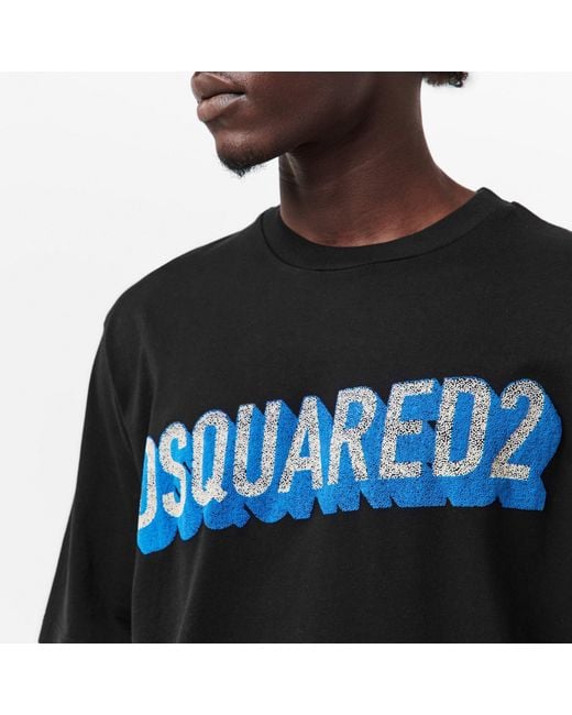 DSquared² Black Cotton Crewneck Shortsleeve Tshirt for men