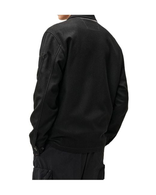 C P Company Black Long-Sleeve Casual Jacket for men