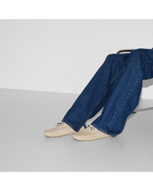 Gucci White Horsebit Monogrammed Loafers for men
