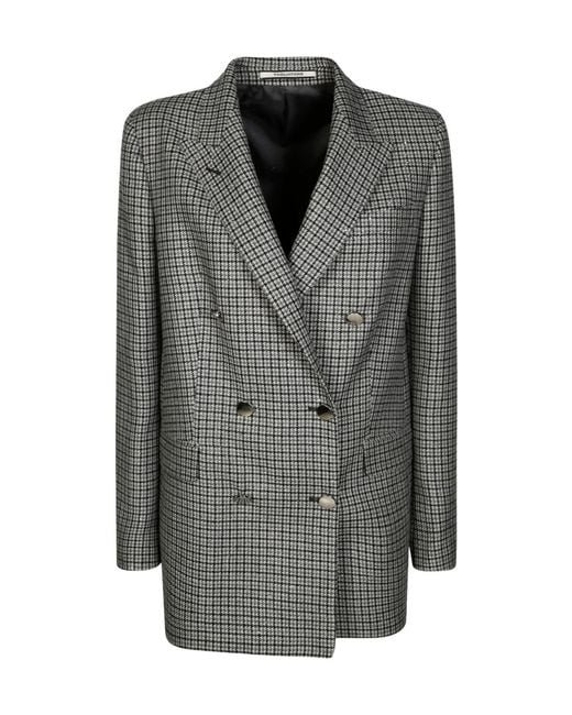 Tagliatore Gray Double Breasted Jacket