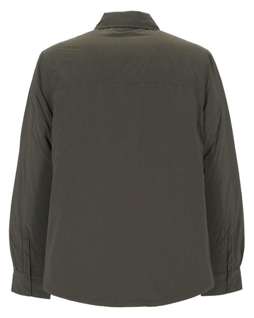 K-Way Green Logo Patch Press-Stud Jacket for men