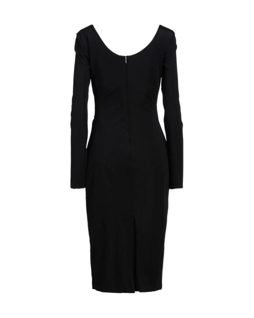 Max Mara Black Light-Colored Bodycon Dress