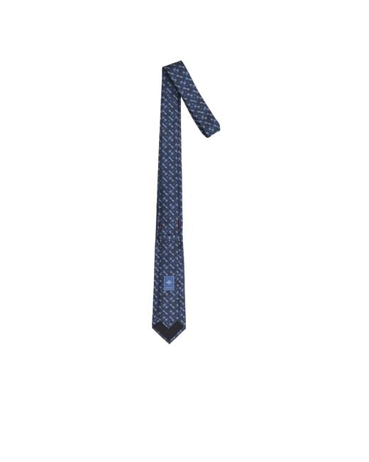 Gucci Blue Horsebit Silk Jacquard Tie for men