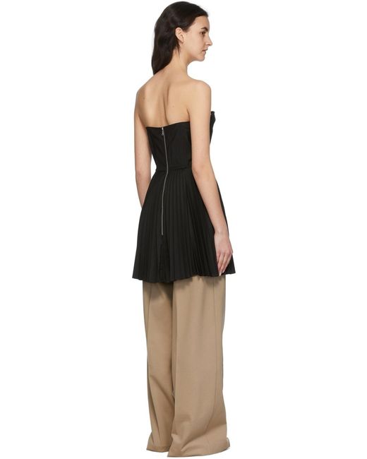 ROKH Black Strapless Dress