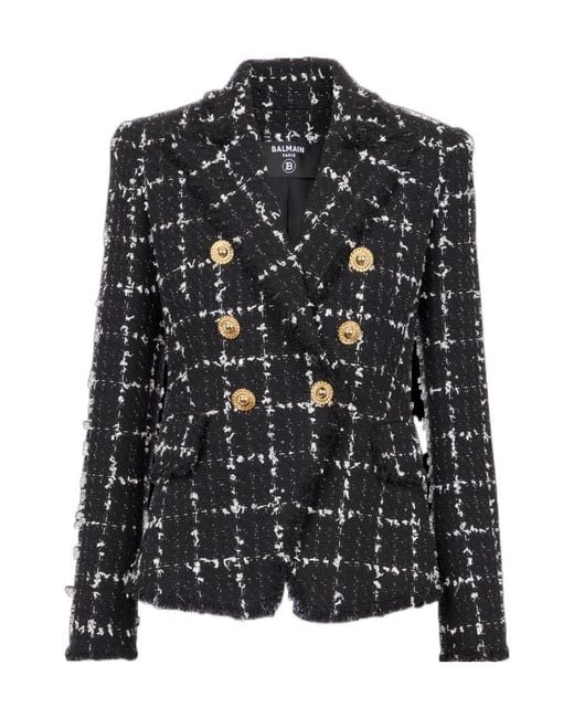Black Check Tweed