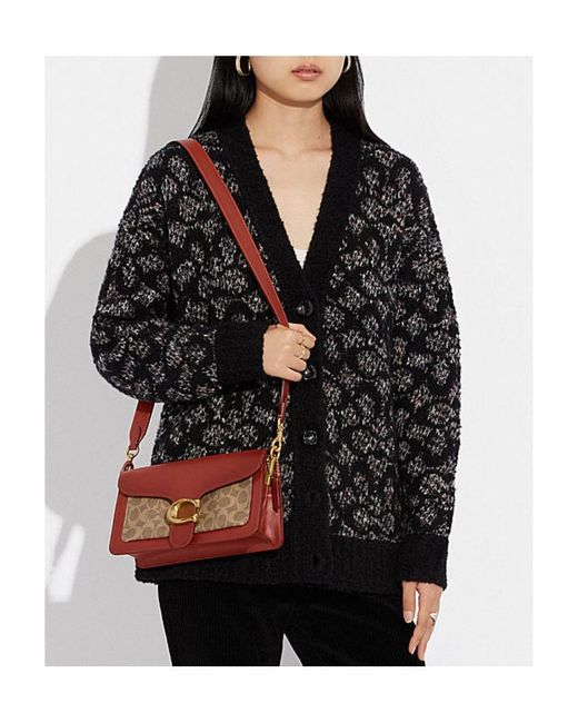 COACH Red Signature Monogram Shoulder Bag
