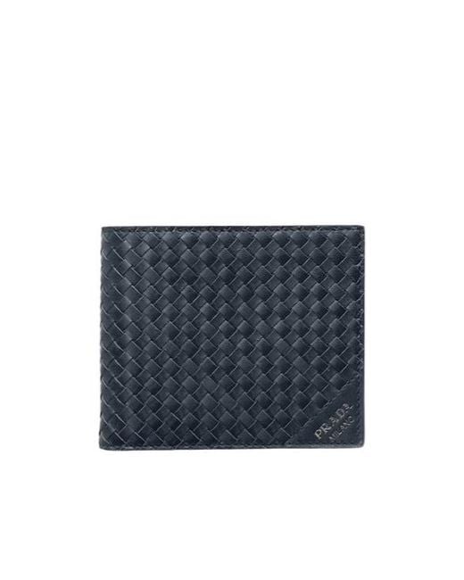 Prada Blue Leather Wallet for men